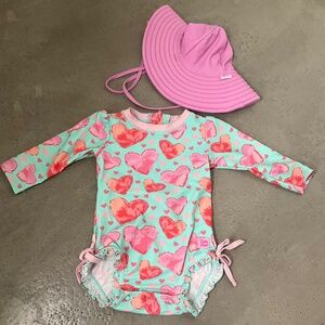 Ruffle Butts Swimsuit and Sun Hat